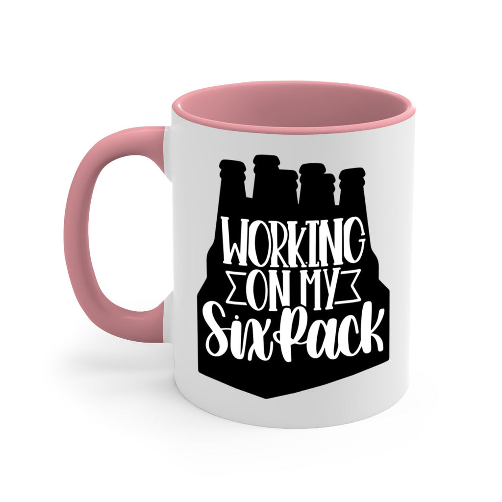 working on my six pack 13#- beer-Mug / Coffee Cup