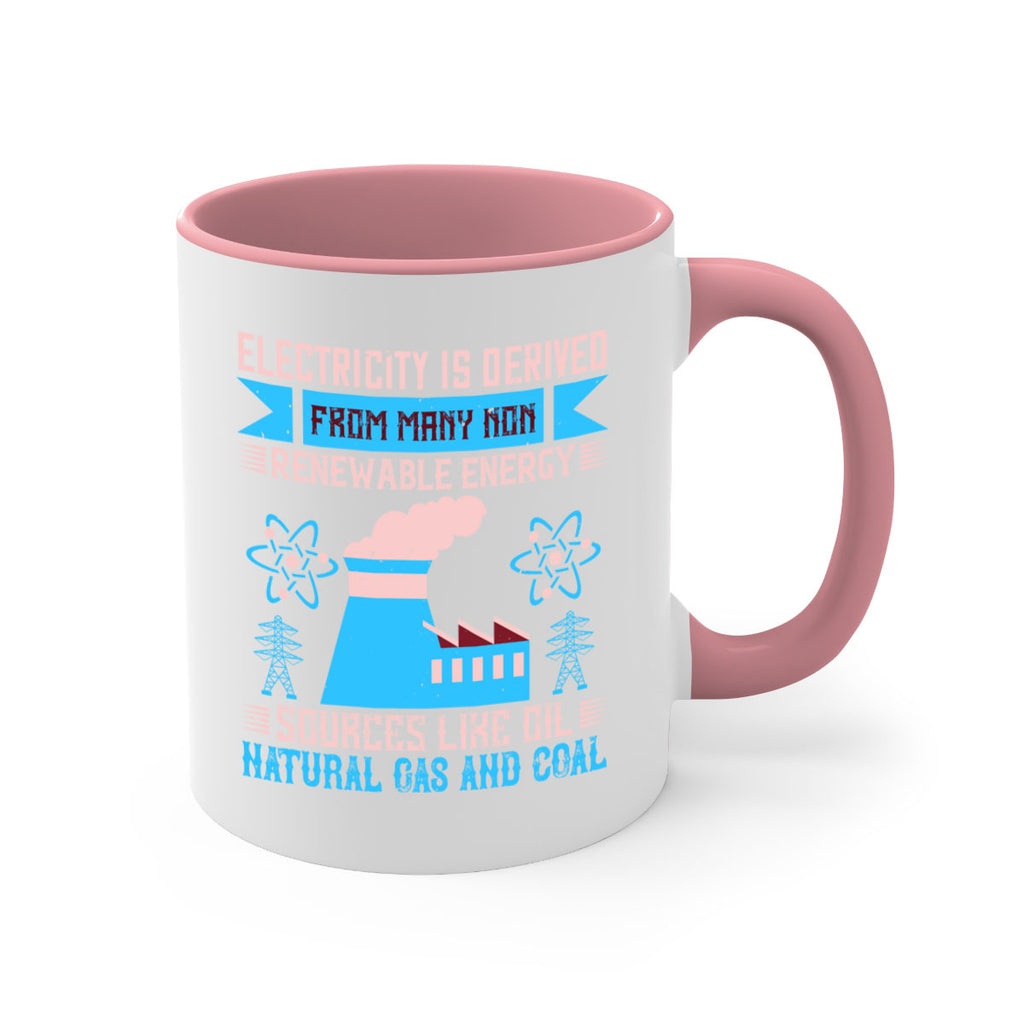 Electricity is derived from many nonrenewable and coal Style 47#- electrician-Mug / Coffee Cup