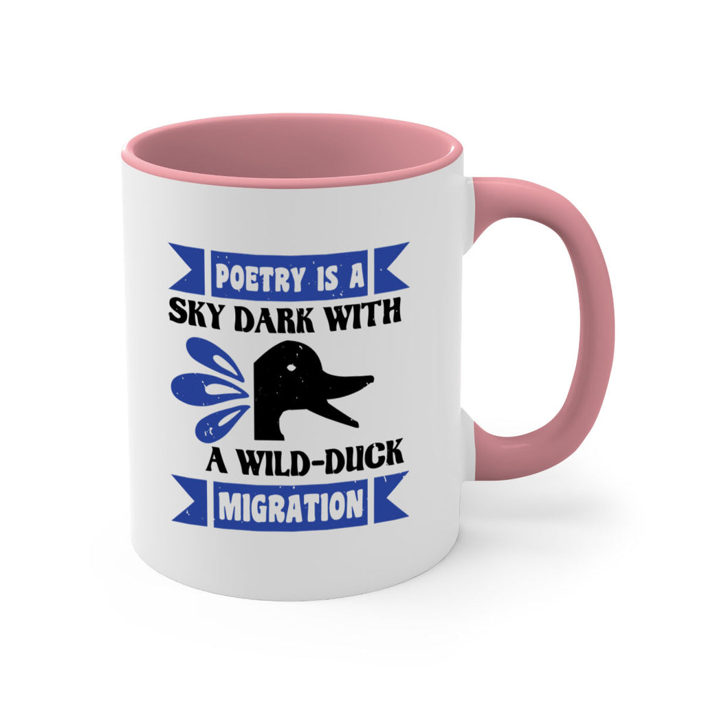 Poetry is a sky dark with a wildduck migration Style 22#- duck-Mug / Coffee Cup