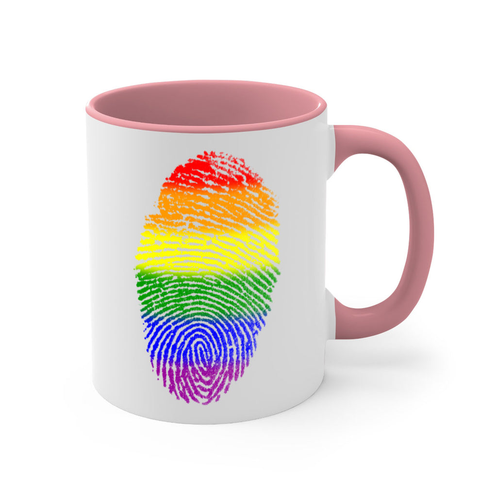 Rainbow Finger print 10#- lgbt-Mug / Coffee Cup
