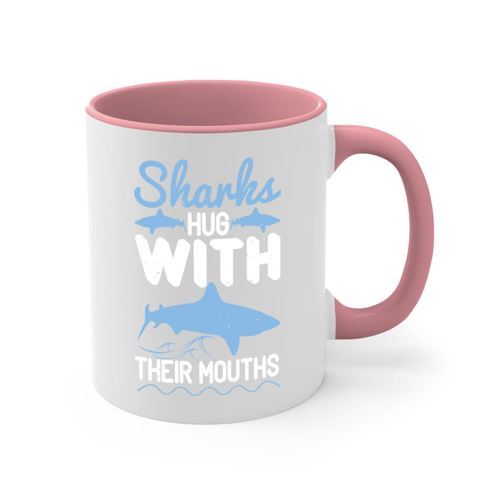 Sharks hug with their mouths Style 22#- Shark-Fish-Mug / Coffee Cup