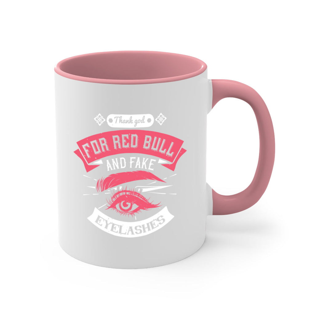 Thank god for Red Bull and fake eyelashes Style 185#- makeup-Mug / Coffee Cup