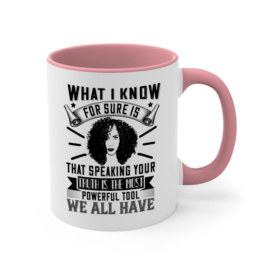 What I know for sure is that speaking your truth is the most powerful tool we all have Style 13#- Afro - Black-Mug / Coffee Cup