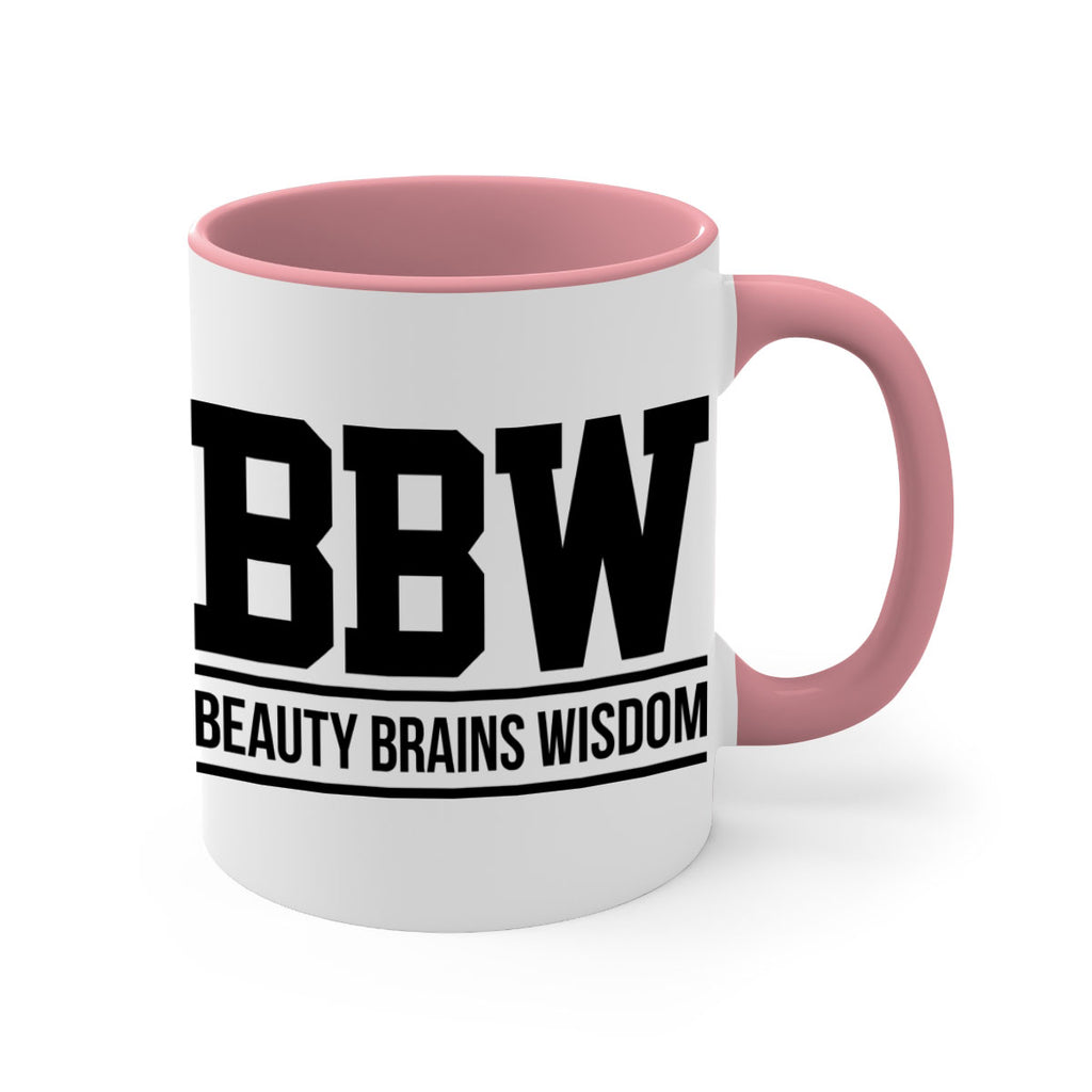 bbw beauty brains wisdom 263#- black words - phrases-Mug / Coffee Cup