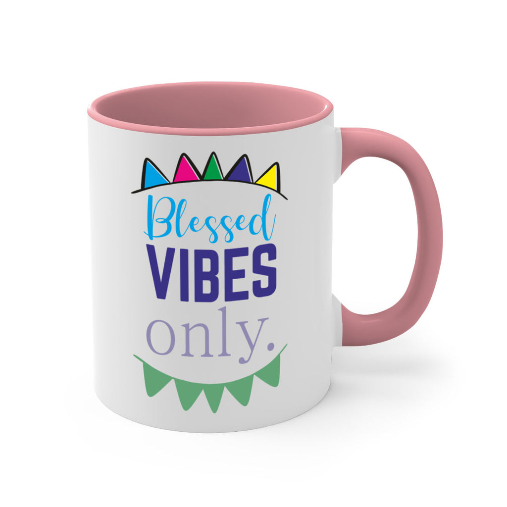 blessd vibes only- black words - phrases-Mug / Coffee Cup