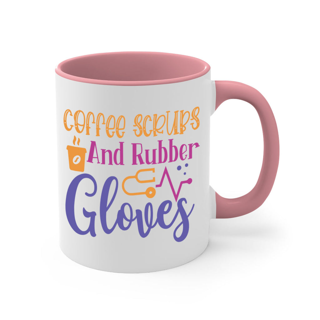 coffee scrubs and rubber gloves Style 392#- nurse-Mug / Coffee Cup