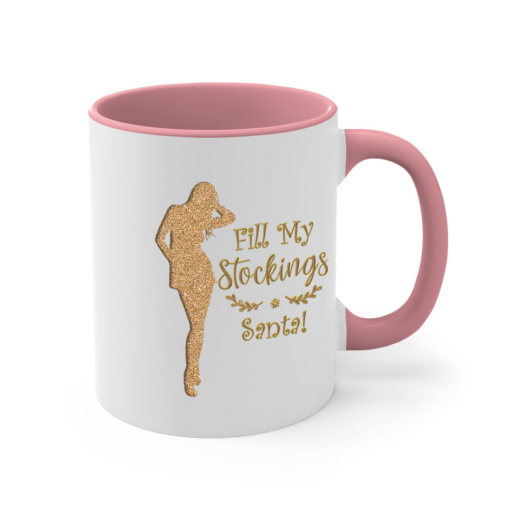 fill my stockings santa gold 324#- christmas-Mug / Coffee Cup