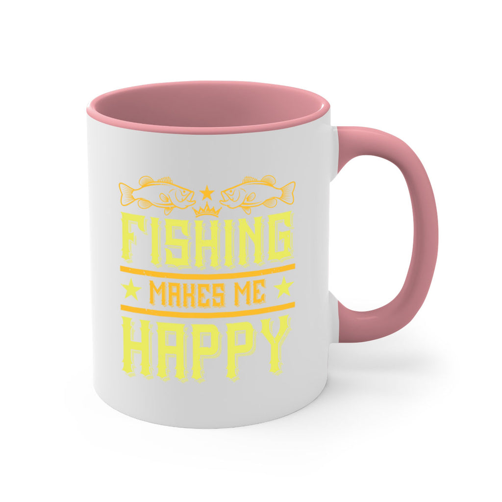 fishing makes me happy 266#- fishing-Mug / Coffee Cup