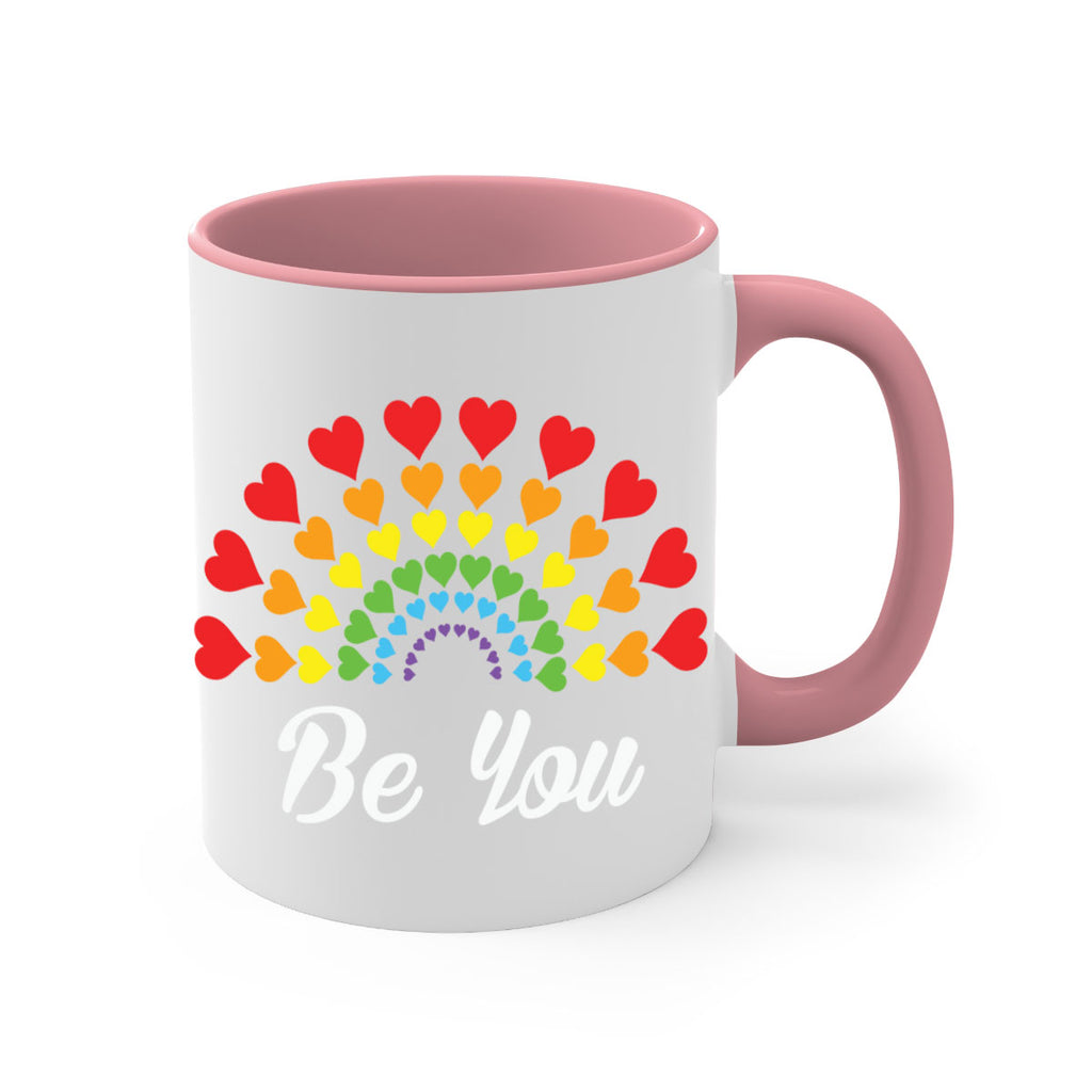 lgbtq be you rainbow heart lgbt 90#- lgbt-Mug / Coffee Cup
