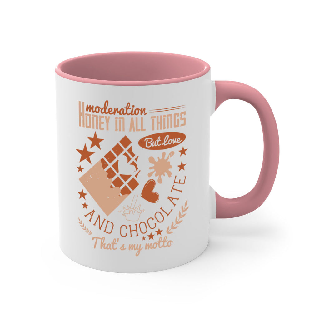 moderation honey in all things but love and chocolate thats my motto 22#- chocolate-Mug / Coffee Cup