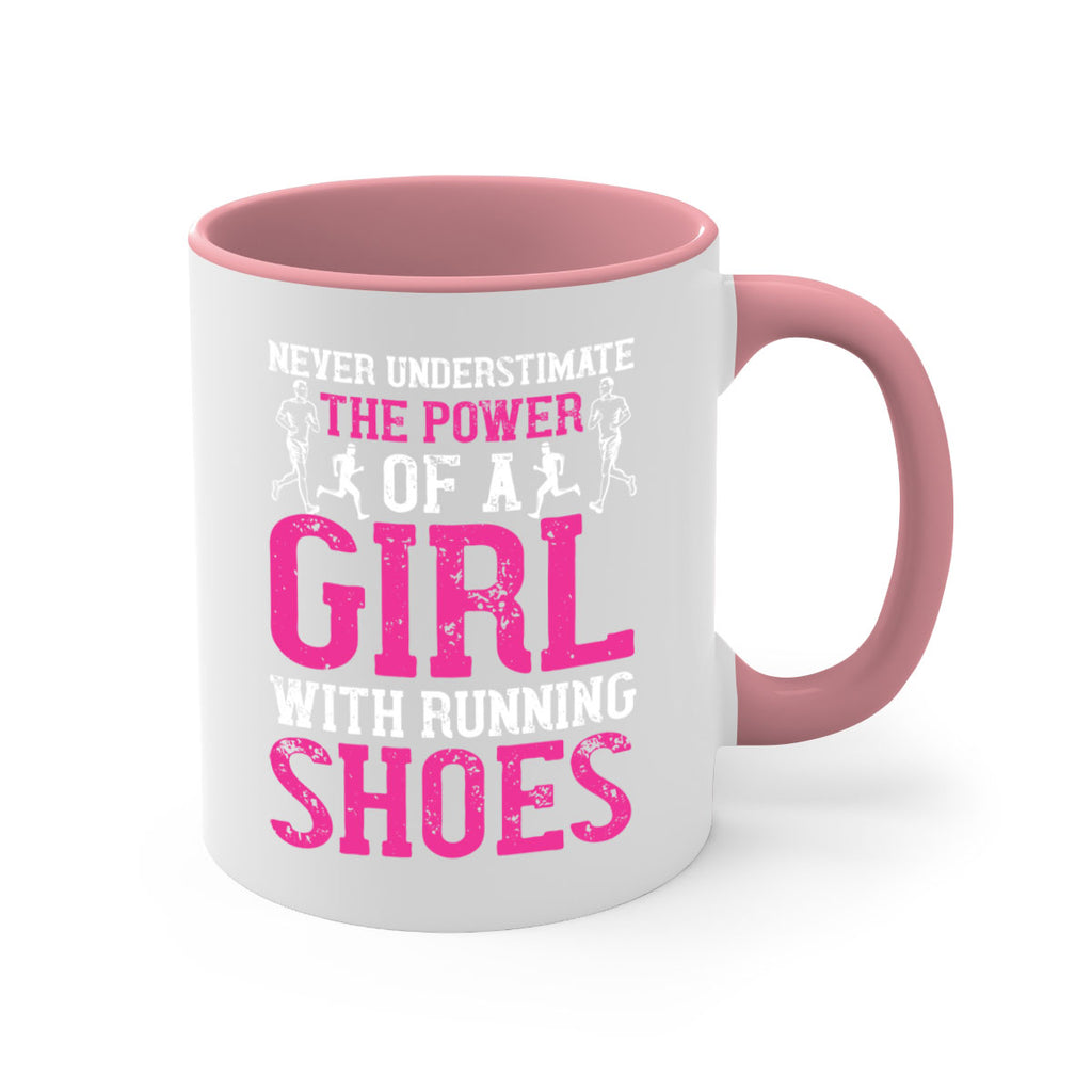 never understimate the power of a girl with running shoes 29#- running-Mug / Coffee Cup