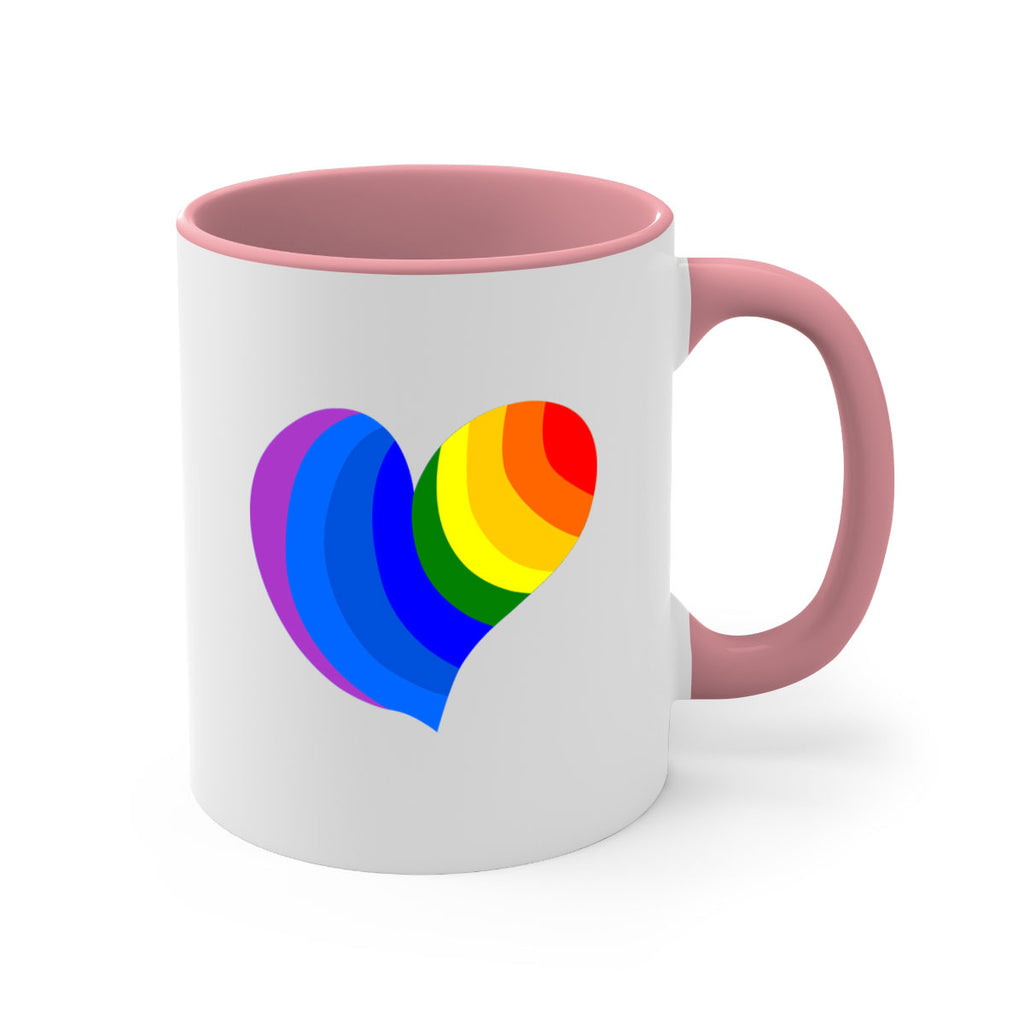 rainbow heart wavy 7#- lgbt-Mug / Coffee Cup