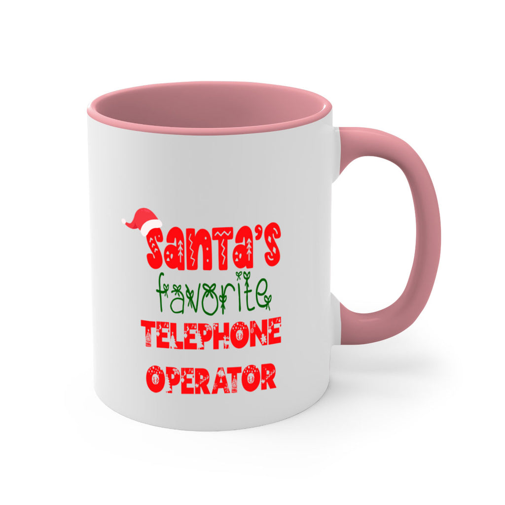 santas favorite telephone operator style 1120#- christmas-Mug / Coffee Cup
