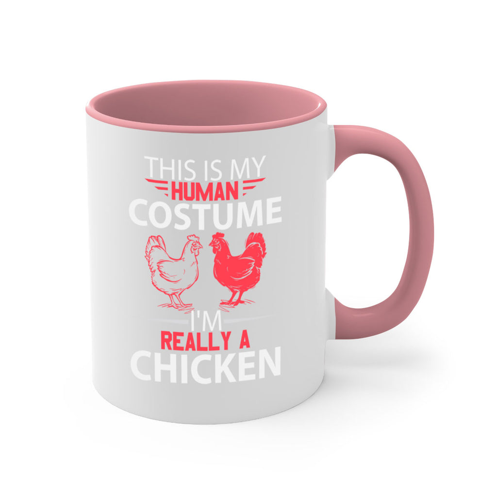 this is human costume im really a chicken Style 2#- Chicken-Mug / Coffee Cup