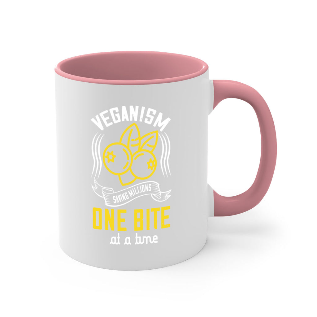 veganism saving millions one bite at a time 13#- vegan-Mug / Coffee Cup