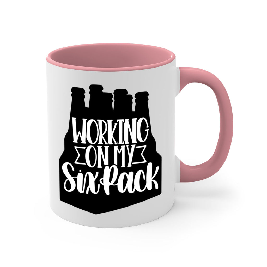 working on my six pack 13#- beer-Mug / Coffee Cup