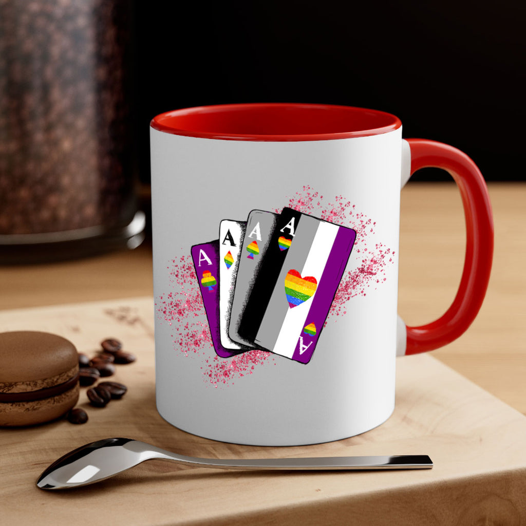 Asexual Ace Flag Playing Card Queer Lgbt 34#- lgbt-Mug / Coffee Cup