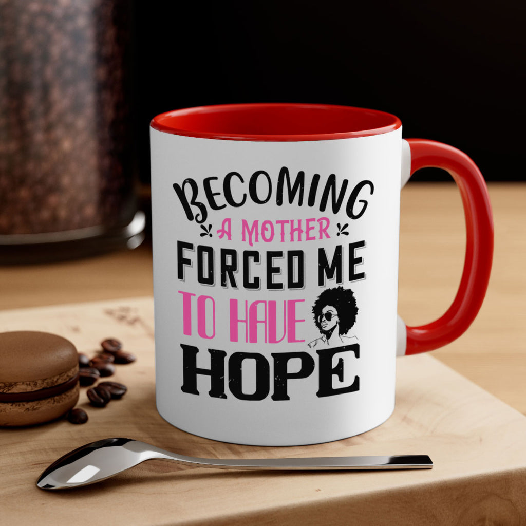 Becoming a mother forced me to have hope Style 37#- Afro - Black-Mug / Coffee Cup