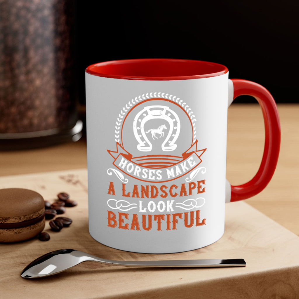 Horses make a landscape look beautiful Style 42#- horse-Mug / Coffee Cup