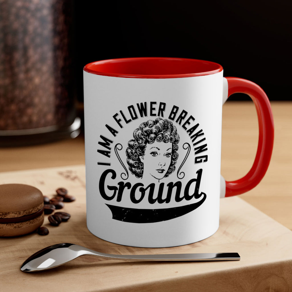 I am a flower breaking ground Style 32#- Afro - Black-Mug / Coffee Cup
