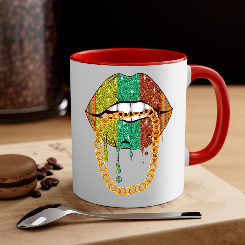 Juneteenth Women Melanin Girl Lips Png 25#- juneteenth-Mug / Coffee Cup