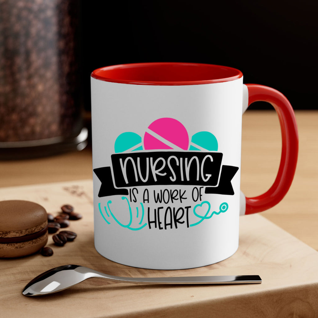 Nursing Is A Work Of Heart Style Style 71#- nurse-Mug / Coffee Cup