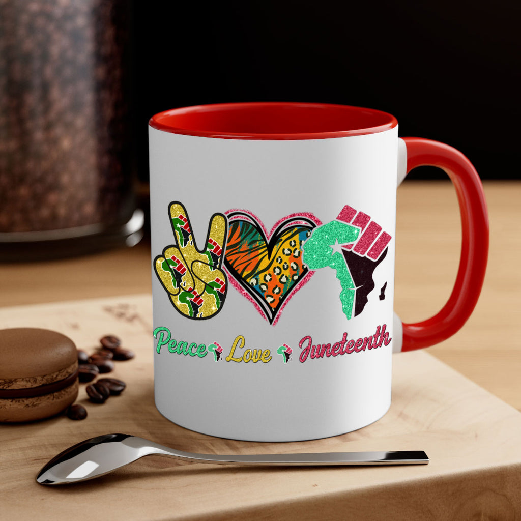 Peace Love Juneteenth Day Fist Png 8#- juneteenth-Mug / Coffee Cup