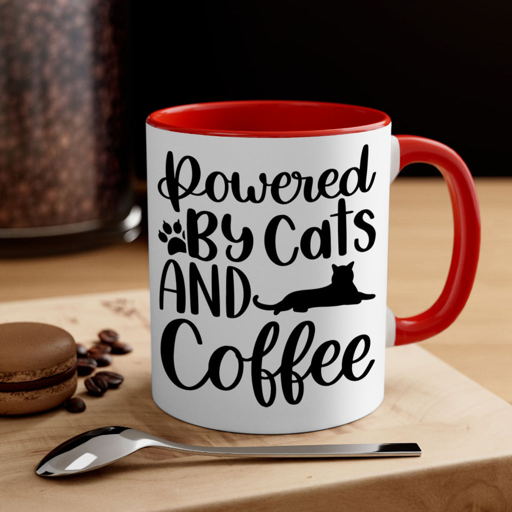 Powered By Cats And Coffee Style 102#- cat-Mug / Coffee Cup