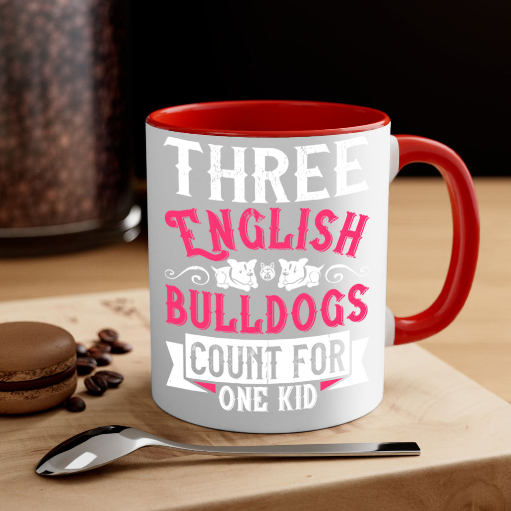 Three English bulldogs count for one kid Style 18#- Dog-Mug / Coffee Cup