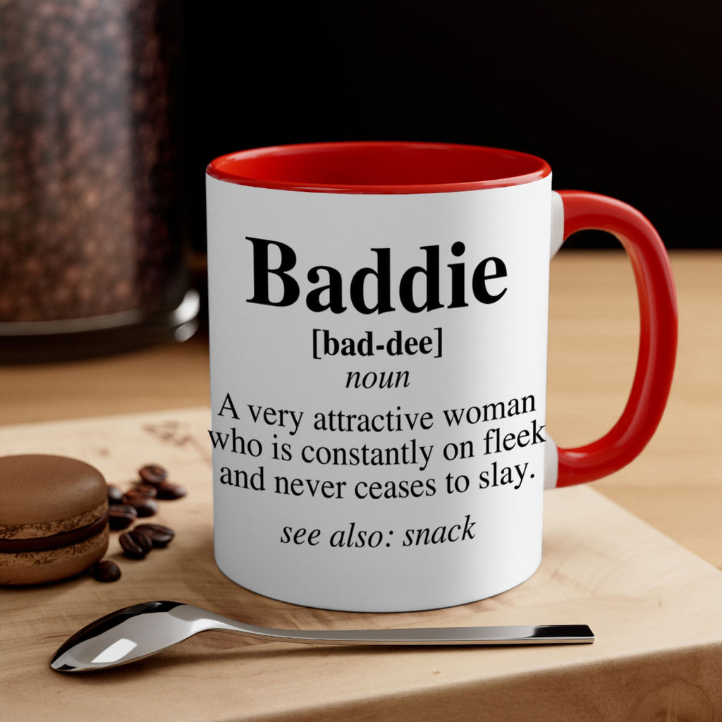 baddie definition 270#- black words - phrases-Mug / Coffee Cup