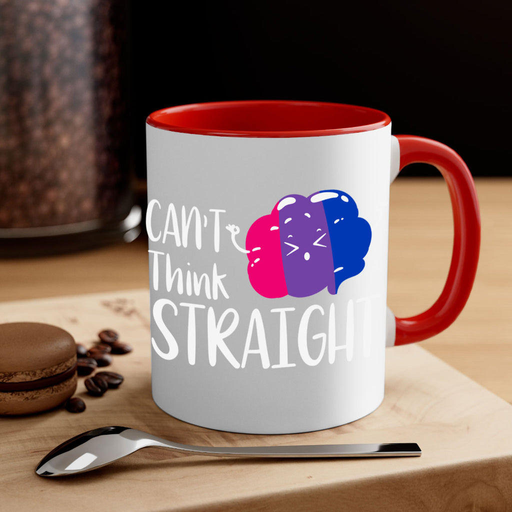 bisexual flag cant think straight 155#- lgbt-Mug / Coffee Cup