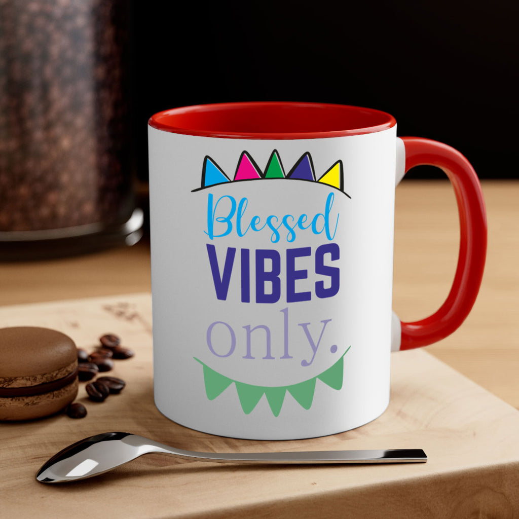 blessd vibes only- black words - phrases-Mug / Coffee Cup
