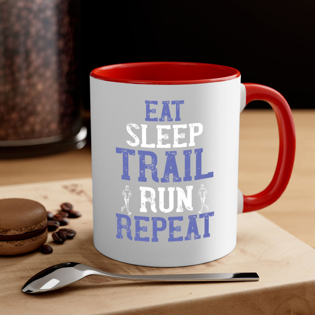 eat sleep trail run repeat 45#- running-Mug / Coffee Cup