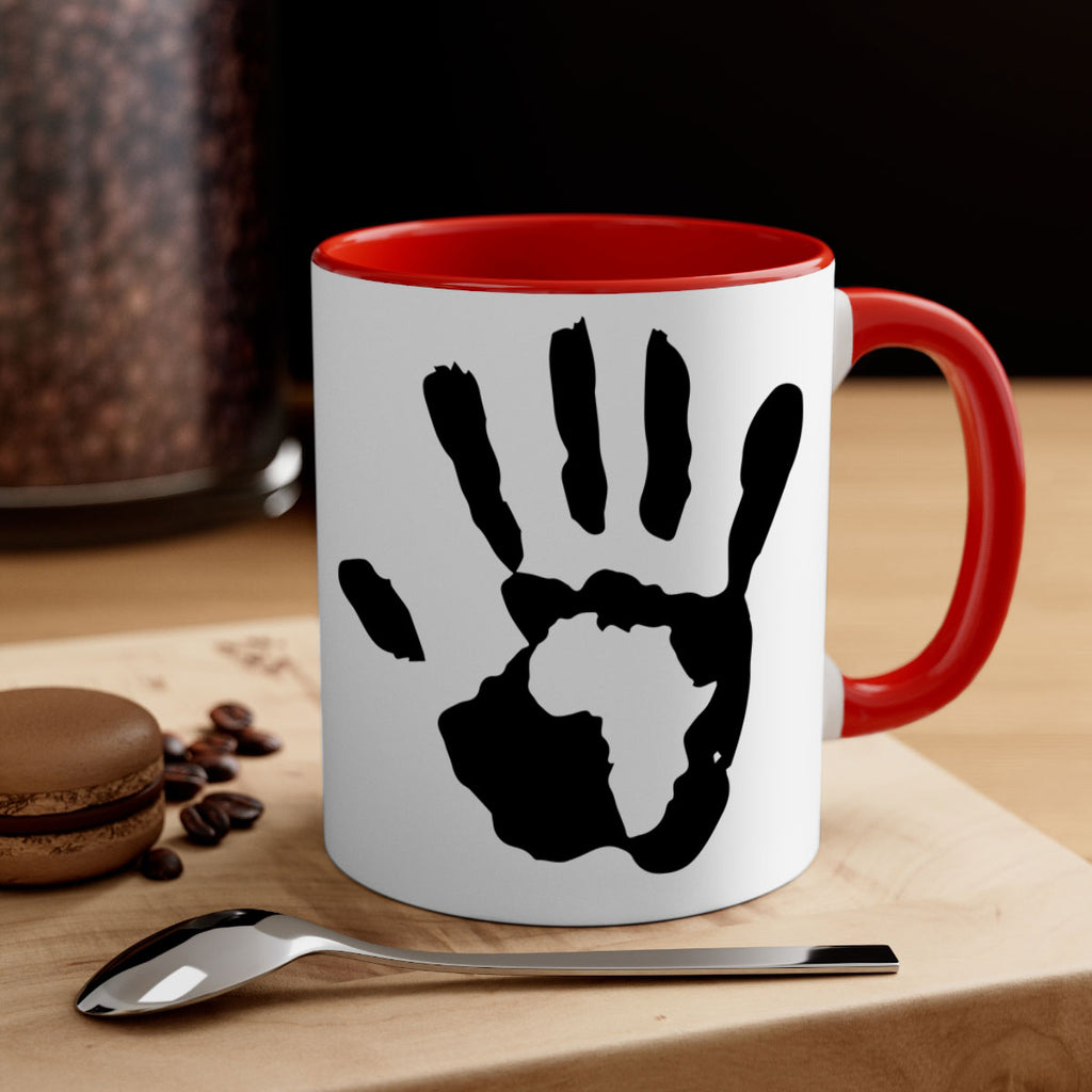 hand with africa- black words - phrases-Mug / Coffee Cup