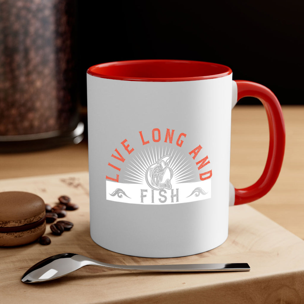 live long and fish 242#- fishing-Mug / Coffee Cup