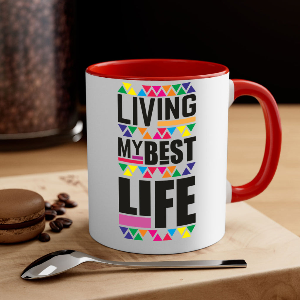 living my best life- black words - phrases-Mug / Coffee Cup