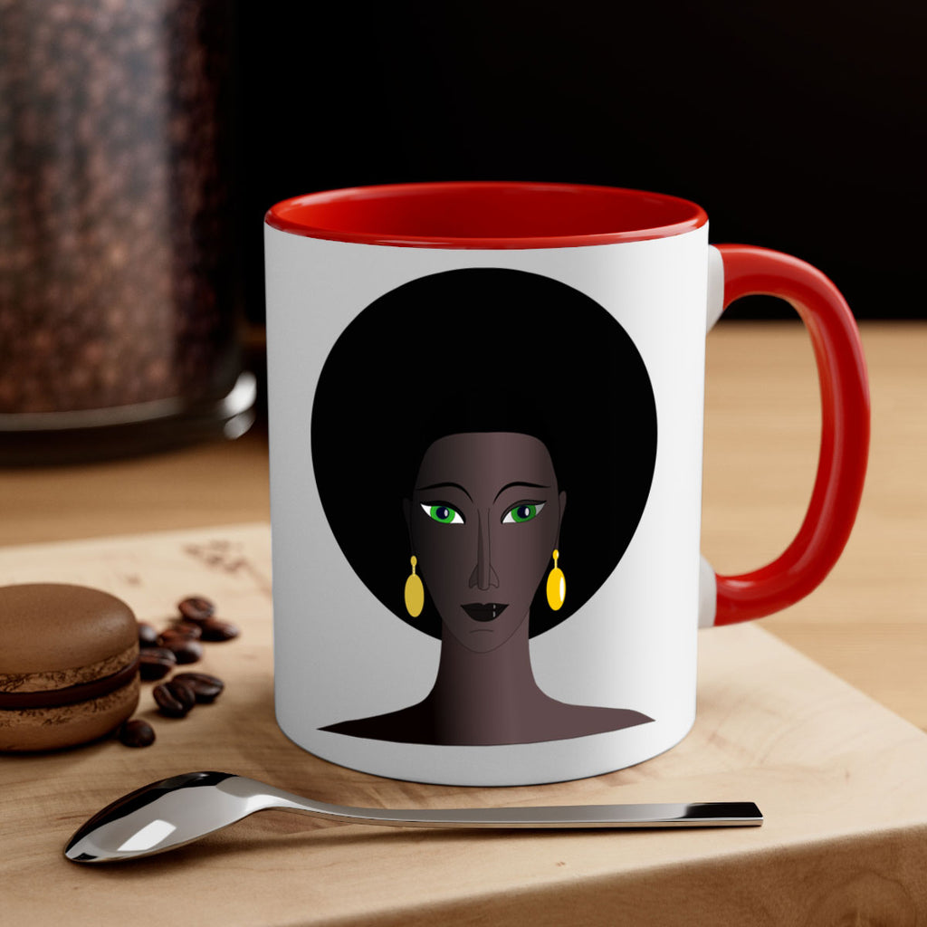 machovka black woman with green eyes 27#- Black women - Girls-Mug / Coffee Cup