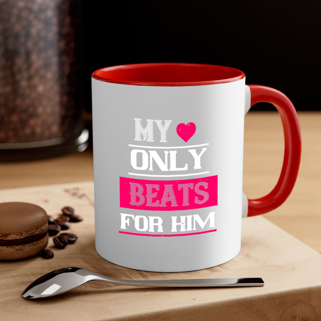my love only beats for him 35#- valentines day-Mug / Coffee Cup