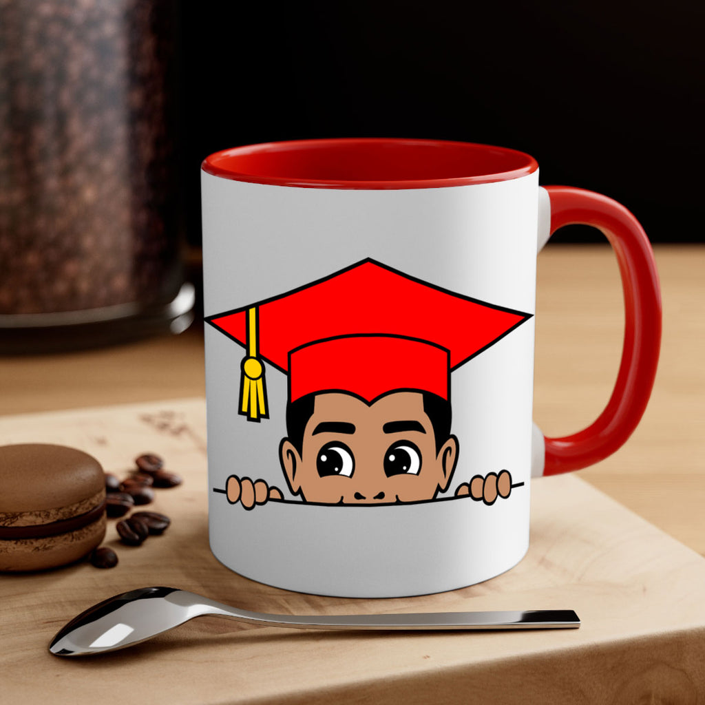 peekaboo afro puffs grad boy 20#- Black men - Boys-Mug / Coffee Cup