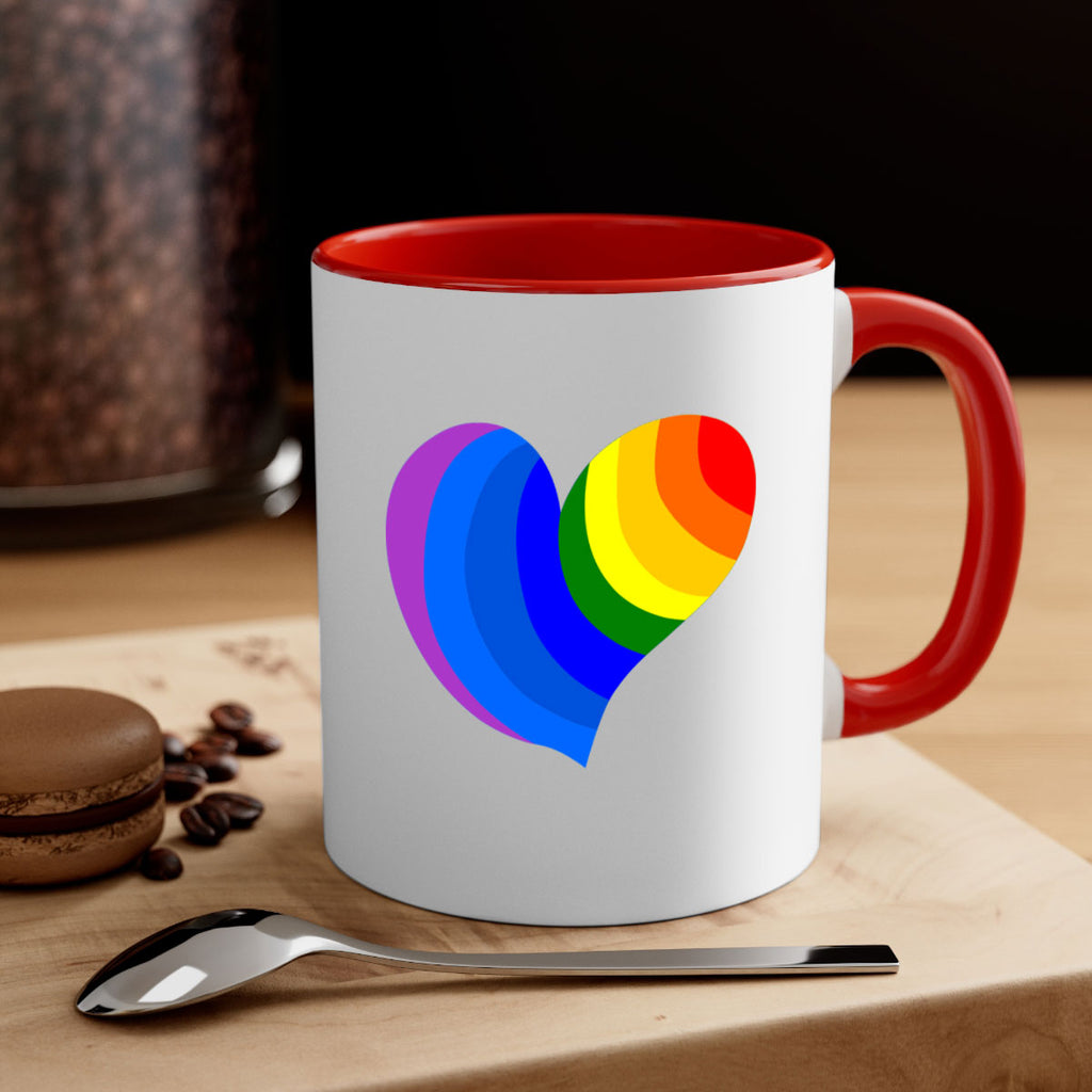 rainbow heart wavy 7#- lgbt-Mug / Coffee Cup