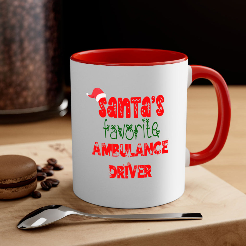 santas favorite ambulance driver style 637#- christmas-Mug / Coffee Cup