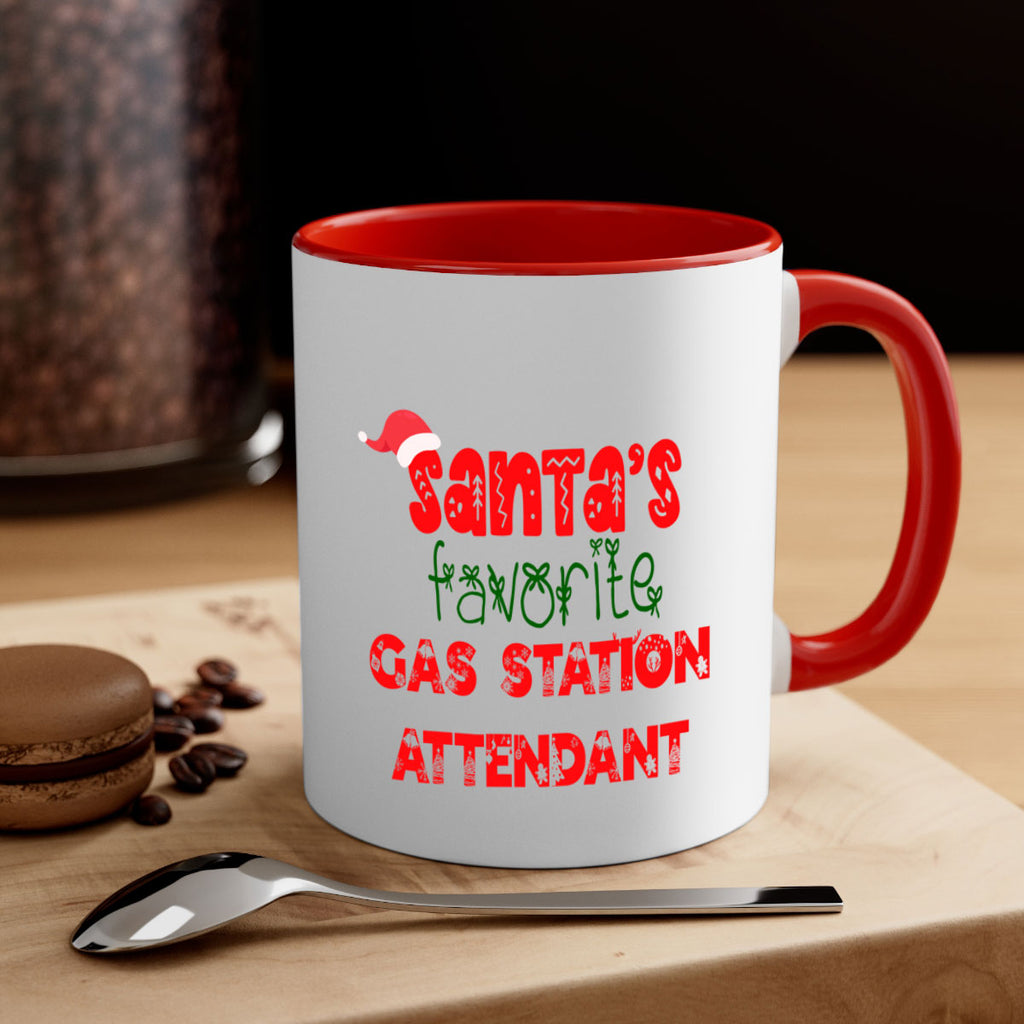 santas favorite gas station attendant style 836#- christmas-Mug / Coffee Cup