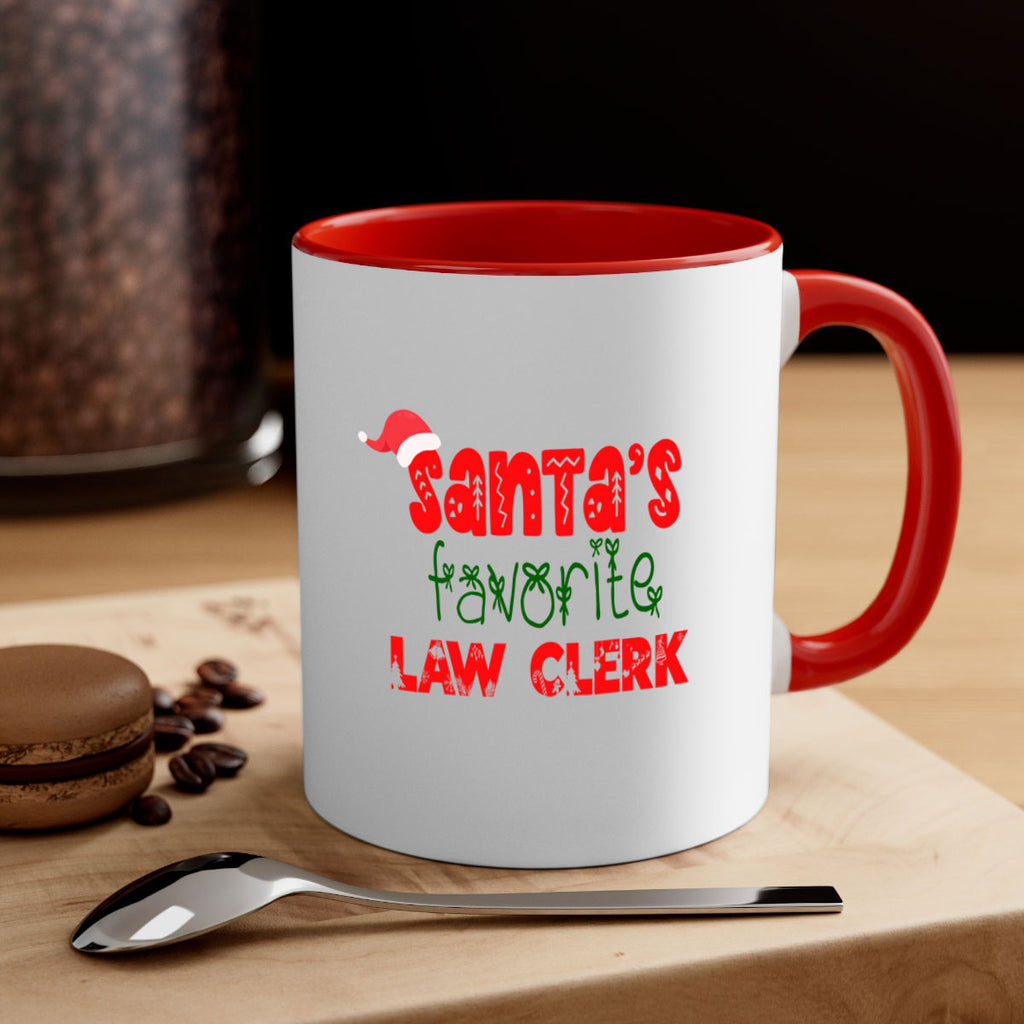 santas favorite law clerk style 911#- christmas-Mug / Coffee Cup