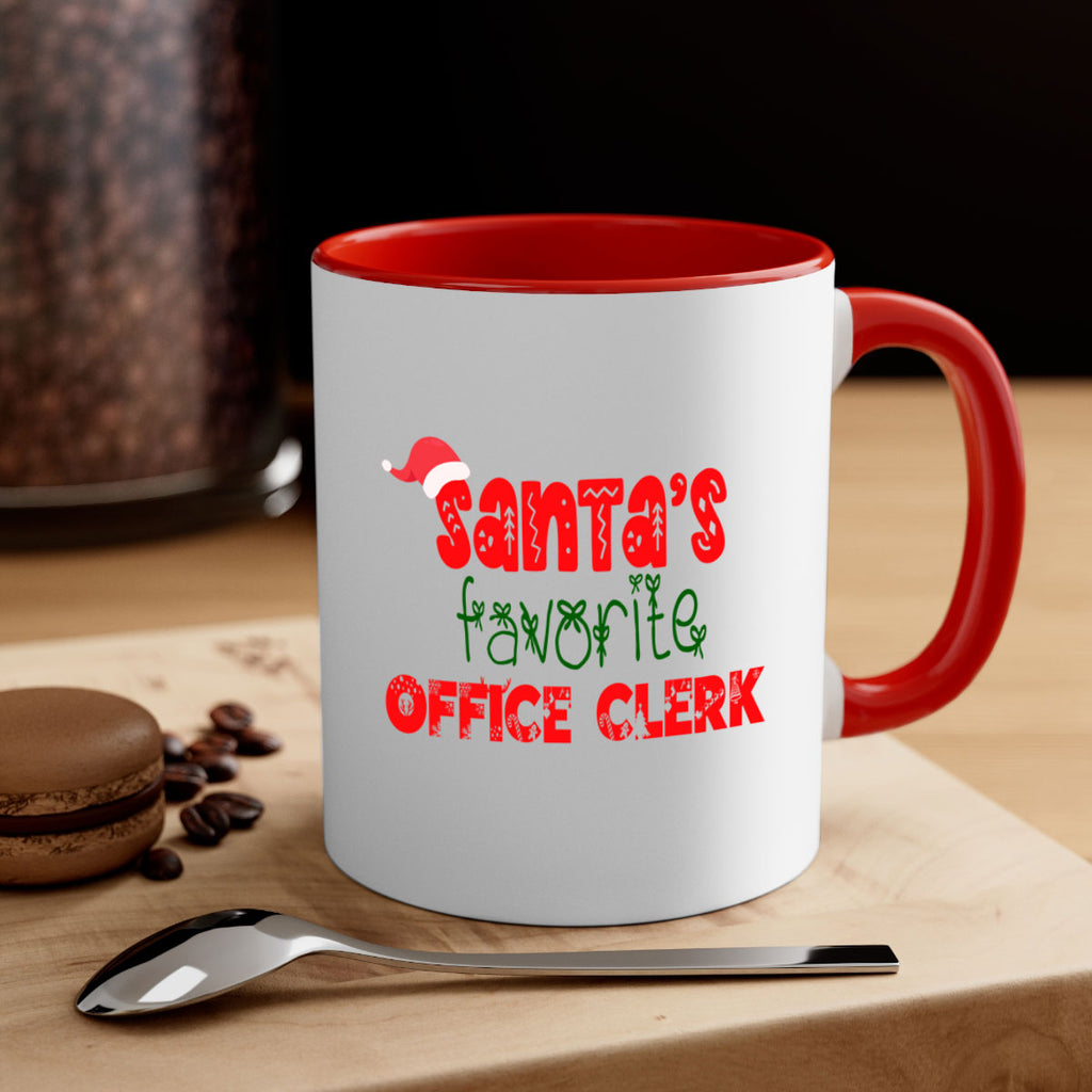 santas favorite office clerk style 984#- christmas-Mug / Coffee Cup