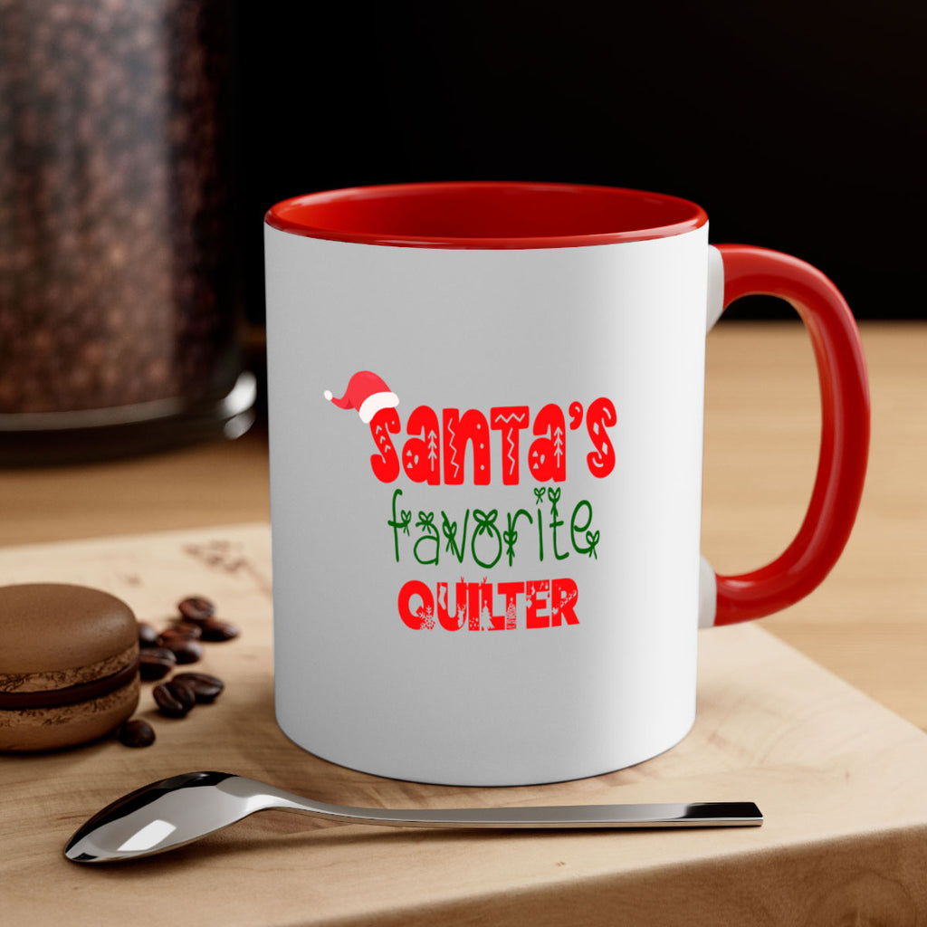 santas favorite quilter style 1048#- christmas-Mug / Coffee Cup