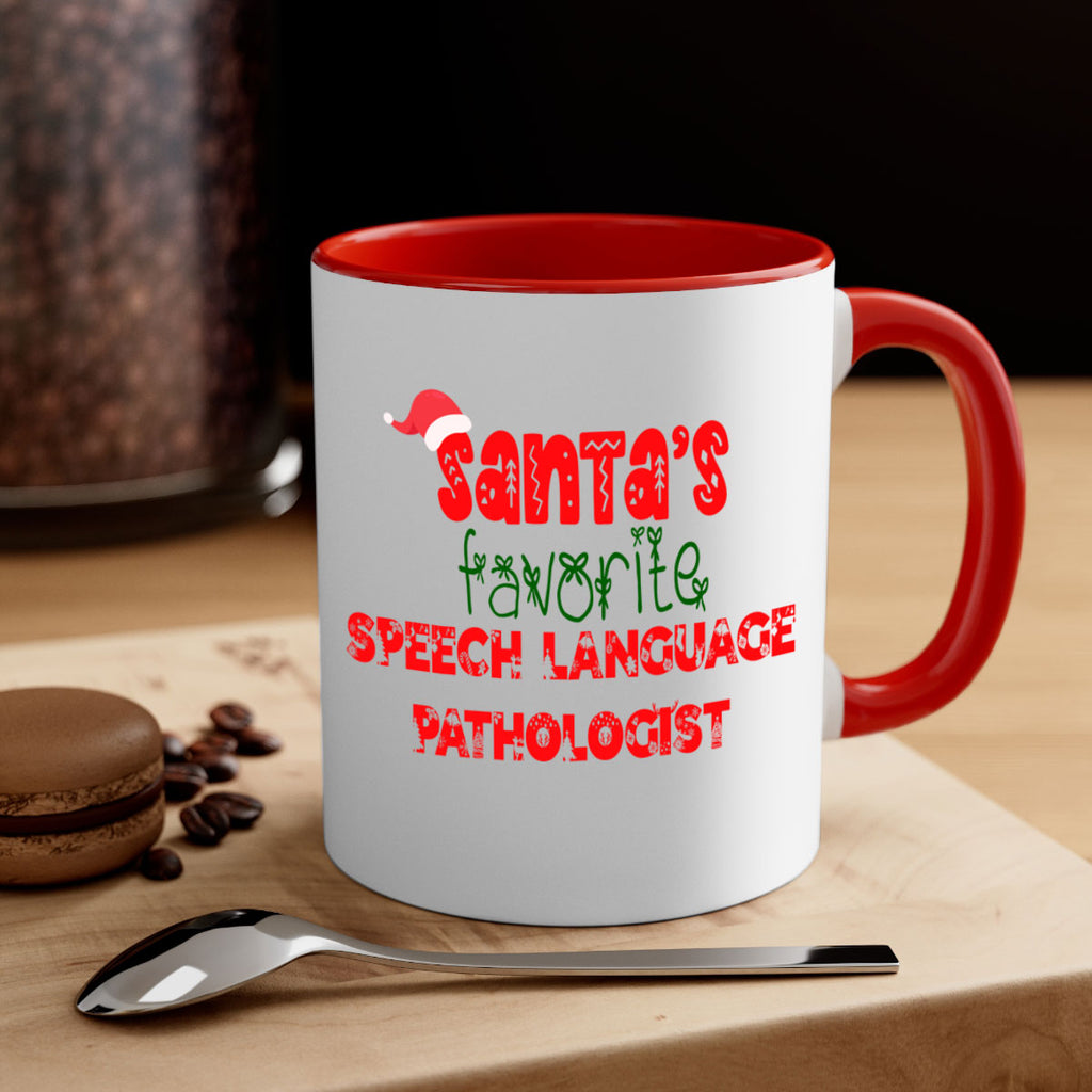 santas favorite speech language pathologist style 1090#- christmas-Mug / Coffee Cup