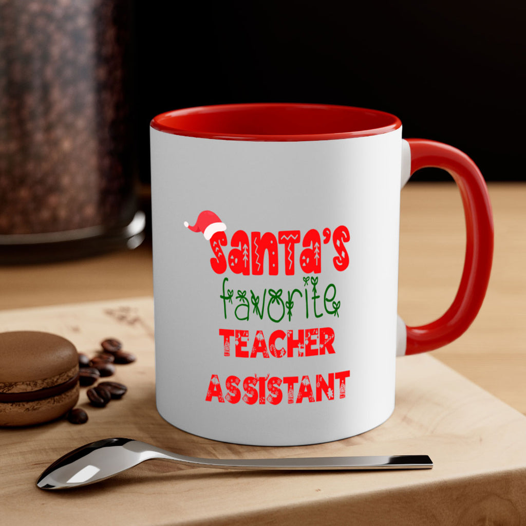 santas favorite teacher assistant style 1117#- christmas-Mug / Coffee Cup
