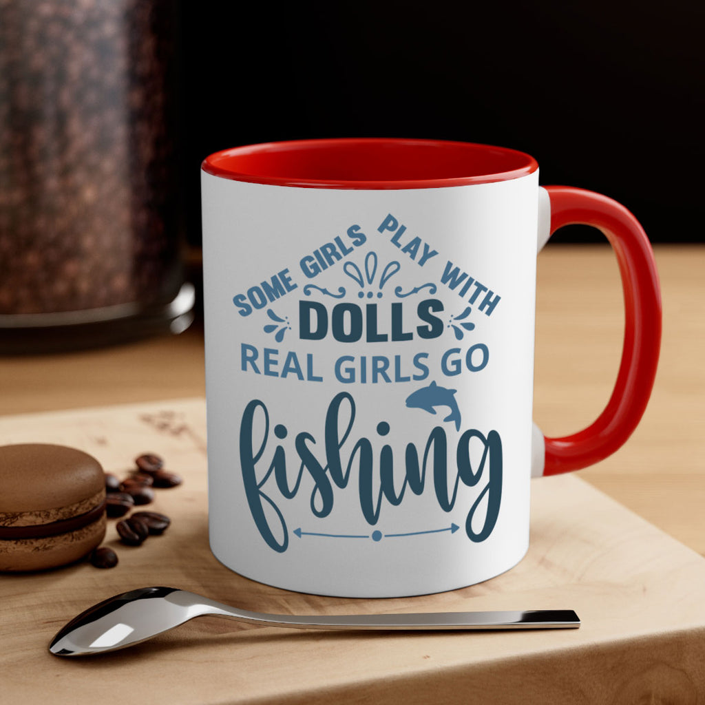 some girl play with 37#- fishing-Mug / Coffee Cup