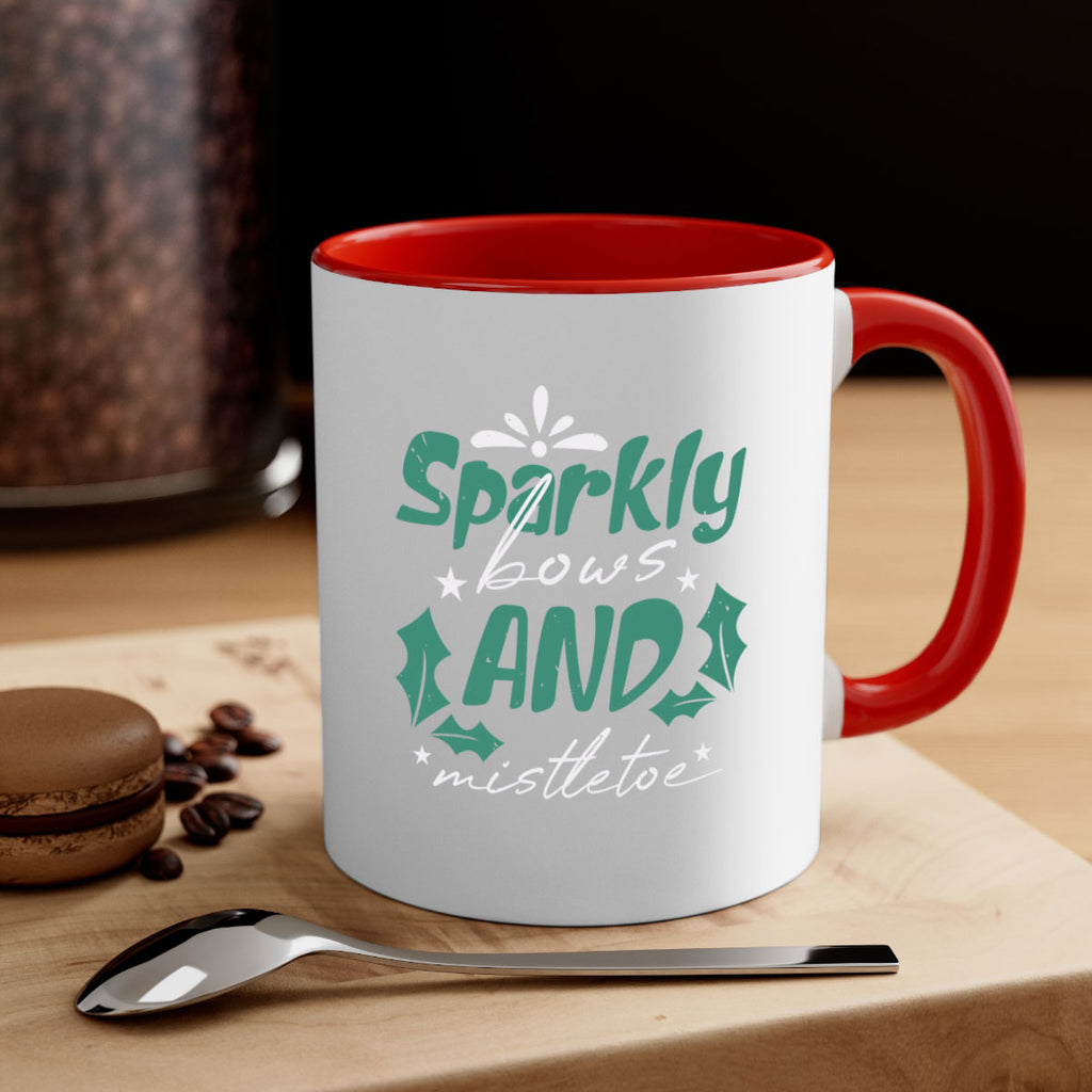 sparkly bows and mistletoe 357#- christmas-Mug / Coffee Cup