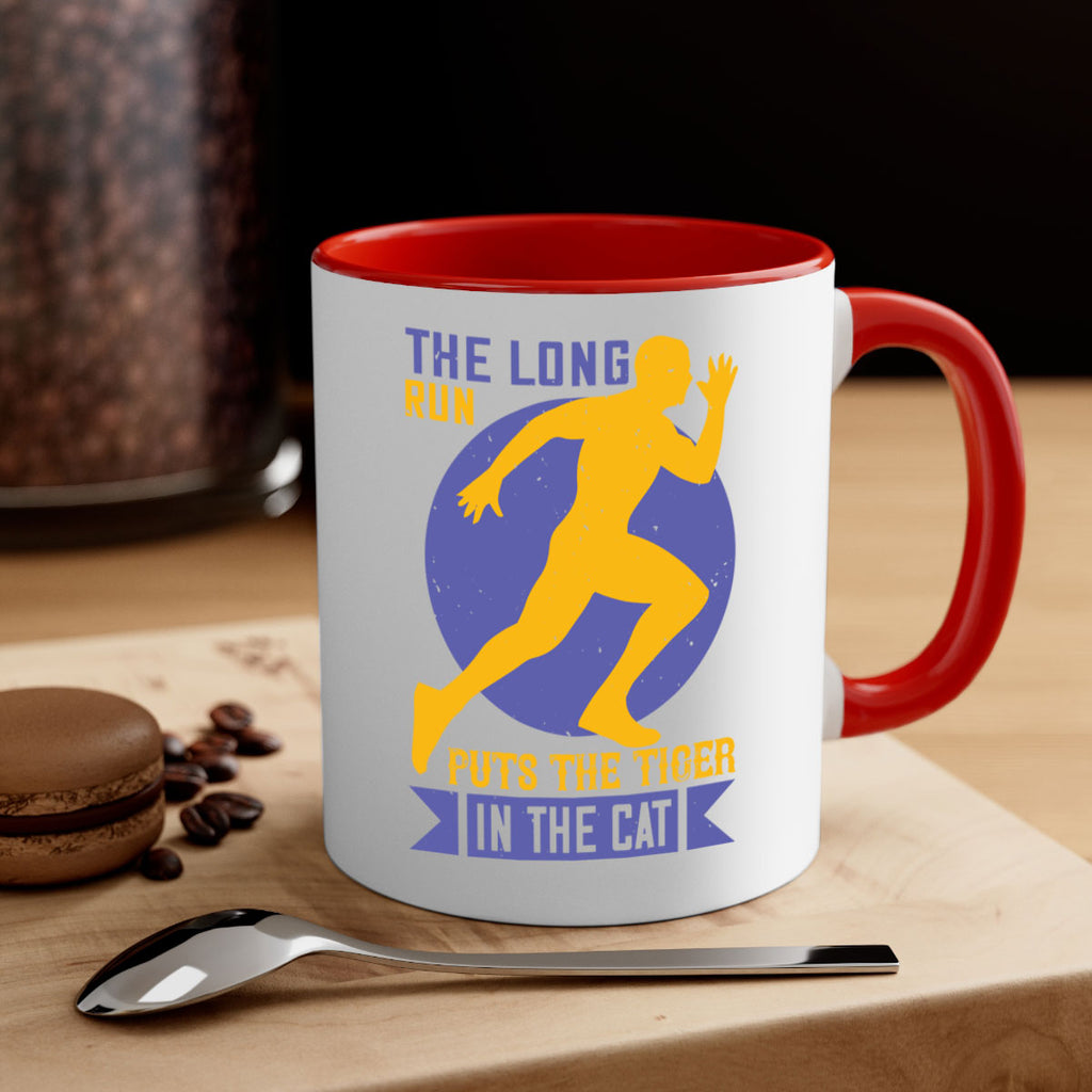 the long run puts the tiger in the cat 15#- running-Mug / Coffee Cup